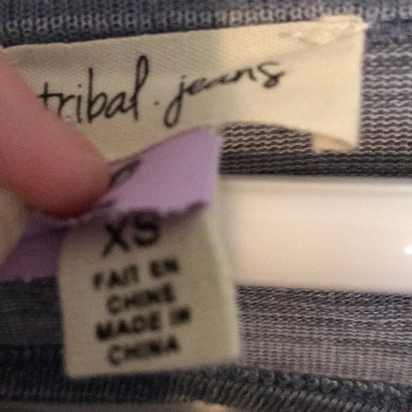 Tribal Jeans knit grey/cream knit top (XS) - Picture 4 of 4